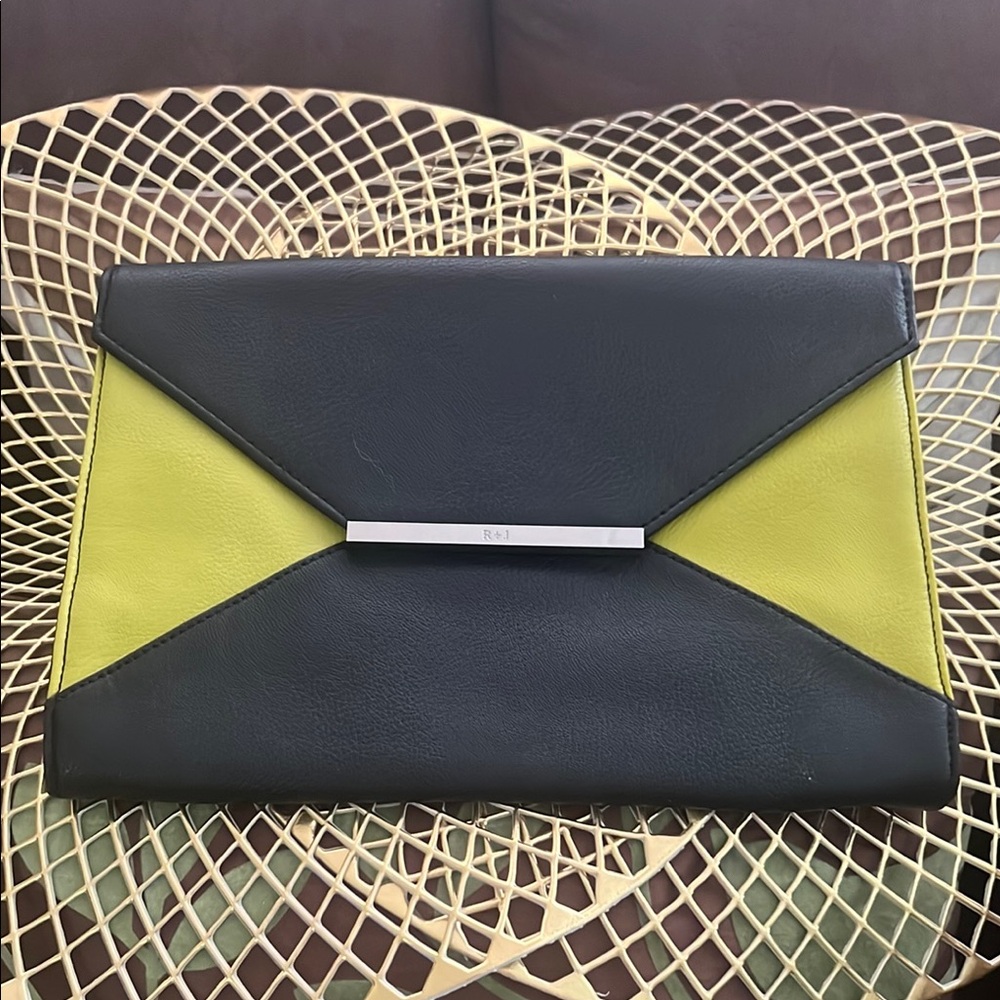 Black and Green Women's Clutch